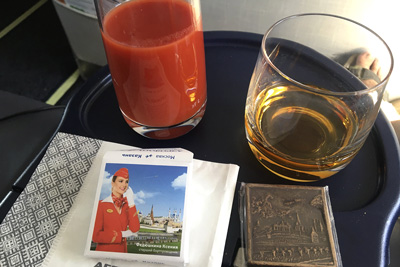 Завтрак Аэрофлота на сибирских рейсах длительностью от 3 до 6 часов. Бизнес.